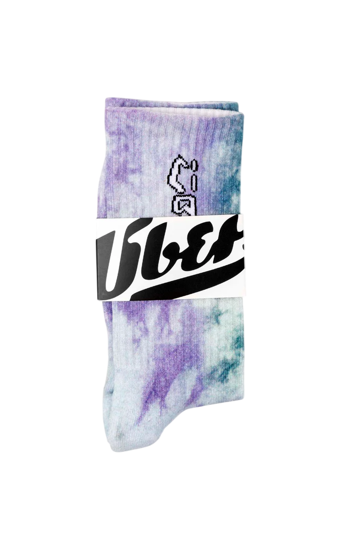 ÜBER Batik Socks Purple Blue