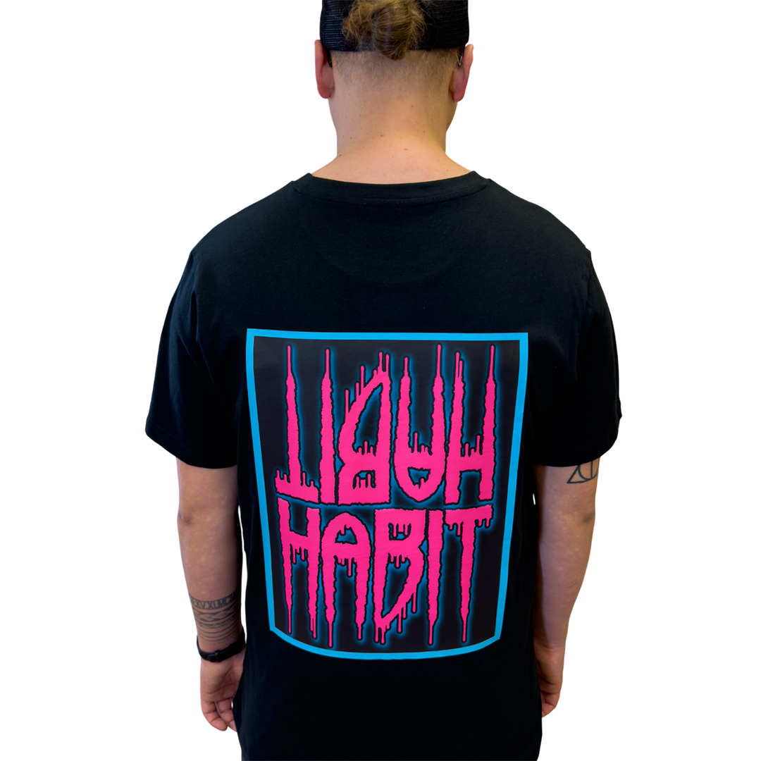 Habit Quarter Tee blue-pink / black