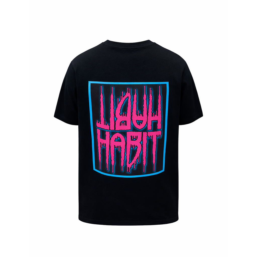 Habit Quarter Tee blue-pink / black